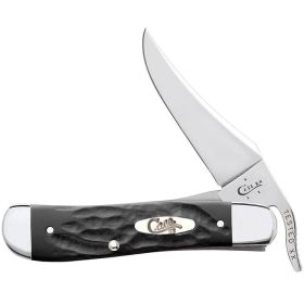 Case Knives Jigged Rough Black Synthetic RussLock Folding Pocket Knife