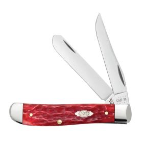 Case Knives Peach Seed Jig Dark Red Bone Mini Trapper