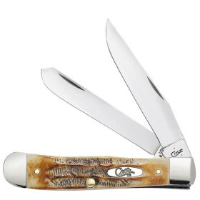 Case Knives 6.5 BoneStag Trapper Folding Pocket Knife