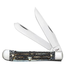 Case Knives Serenity Prayer Smooth Natural Bone Trapper
