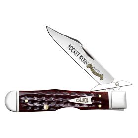 Case Knives Pocket Worn Mahogany Bone Cheetah Cub Pocket Knife