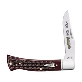 Case Knives Axe Handle 30th Anniversary Corn Cob Jig Pocket Worn Mahogany Bone Folding Knife