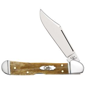 Case Knives Smooth Antique Bone Mini CopperLock Folding Pocket Knife