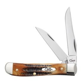 Case Knives 6.5 BoneStag Mini Trapper Folding Pocket Knife