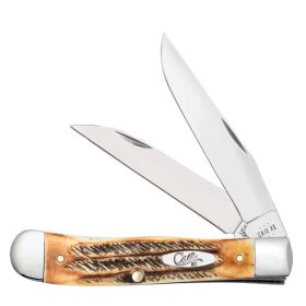 Case Knives Folding 6.5 BoneStag Trapper Folding Knife