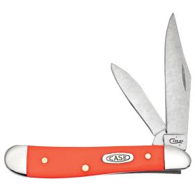 Case Knives Smooth Orange Synthetic Peanut Folding Pocket Knife