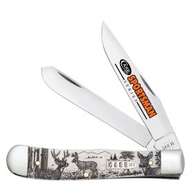 Case Sportsman Series Deer Embellished Smooth Natural Bone Trapper