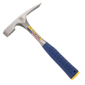Estwing 24 oz. Bricklayer / Masonâ€™s Smooth Face Hammer - Blue Shock Reduction Grip