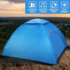 4 Persons Camping Waterproof Tent Pop Up Tent Instant Setup Tent W/2 Mosquito Net Doors Carrying Bag Folding 4 Seasons For Hiking Climbing Adventure F