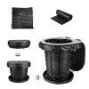 Retractable Portable Toilet Collapsible Portable Potty for Adults Emergency Toilet Kit with Adjustable Height Lid 20 Garage Bags Carry Bag for Camping