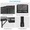 35.62X23.42X25.9In Foldable Camping Table Collapsible Picnic Aluminum Alloy Grill Stand 88Lbs Max Load Height Adjustable Bbq Table