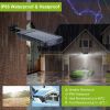 Solar Powered Wall Lights Outdoor 120Led Beads Motion Sensor Lamp Ip65 Waterproof 3 Modes Sensor Light W/ Remote Control For Street Front Door Deck