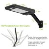 Solar Wall Light Outdoor 60Leds Pir Motion Sensor Remote Control Wireless Lamps Ip65 Waterproof Lighting For Garage Front Door Garden Pathway