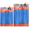 3 People Sleeping Bag For Adult Kids Lightweight Water Resistant Camping Cotton Liner Cold Warm Weather Indoor Outdoor Use 3 Season With Sack For Spri