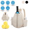 Pickleball Sling Bag For Men Women Waterproof Badminton Tennis Backpack With Wet Pocket Hidden Fence Hook Machine Washable