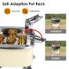 13000W Portable Windproof Camping Stove Five-Head Gas Cooking Burner With Piezo Ignition Stepless Flame Control Fit For Iso-Butane, Propane, Butane Fu