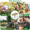 Folding Camping Table Portable Lightweight Carbon Steel Roll-Up Picnic Bbq Desk With Carry Bag Heavy Duty For Outdoor Beach Backyard Party Patio Campi