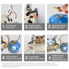 13000W Portable Windproof Camping Stove Five-Head Gas Cooking Burner With Piezo Ignition Stepless Flame Control Fit For Iso-Butane, Propane, Butane Fu