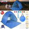 Pop Up Beach Tent Sun Shade Shelter Anti-Uv Automatic Waterproof Tent Canopy For 2/3 Man W/ Net Window Storage Bag For Outdoor Beach Camping Fishing P