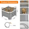 12000W Portable Camping Stove With Cassette Adapter Windproof Outdoor Backpacking Burner With Carrying Case Igniter For Outdoor Hiking Camping Picnic