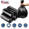 5 Rolls Overall 50 Count Black Garbage Bags Disposable Trash Bags Trash Can Liners Unscented Leak Resistant for Camping Toilet Home Office