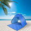 Pop Up Beach Tent Sun Shade Shelter Anti-Uv Automatic Waterproof Tent Canopy For 2/3 Man W/ Net Window Storage Bag For Outdoor Beach Camping Fishing P