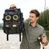 42L/11Gal Fishing Backpack Large Capacity Fishing Tackle Storage Bag With Rod Holders 16-Pocket Water-Resistant With Divider Adjustable Padded Straps