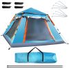 4-5 Person Camping Tent Outdoor Foldable Waterproof Tent With 2 Mosquito Nets Windows Carrying Bag For Hiking Climbing Adventure Fishing