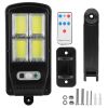 Solar Powered Wall Lights Outdoor 120Led Beads Motion Sensor Lamp Ip65 Waterproof 3 Modes Sensor Light W/ Remote Control For Street Front Door Deck