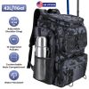 42L/11Gal Fishing Backpack Large Capacity Fishing Tackle Storage Bag With Rod Holders 16-Pocket Water-Resistant With Divider Adjustable Padded Straps