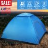 4 Persons Camping Waterproof Tent Pop Up Tent Instant Setup Tent W/2 Mosquito Net Doors Carrying Bag Folding 4 Seasons For Hiking Climbing Adventure F