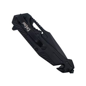 8.5" Spring Assisted Utility Knife with Tanto Blade (Color: Gray)