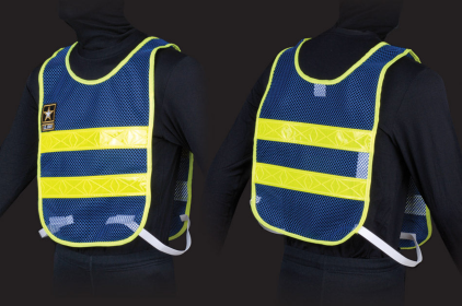 Reflective Drill Sergeant Vest (Color: Blue/Lime, size: 4327XL)