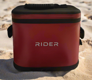 Single Cooler by Rider Coolers -  Fits All PWC, Paddle board, Kayak, tubes, bicycle racks (Color: Red)