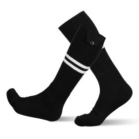Heated Socks for Men Women Electric Heating Socks with APP Control 5000mAh Battery RechargeableÂ Thermal Socks Winter Warm Socks for Skiing Hiking Cam (Option: Black)