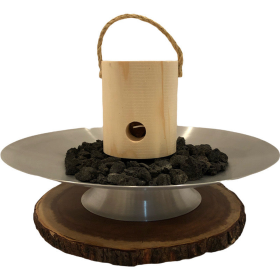 Tabletop Fire Pit (Color: Black Lava Rock)