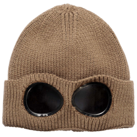 Unisex Knit Beanie Hat (Color: Khaki)