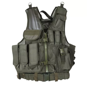 Big & Tall Mach 1 Tactical Vest (Color: OLIVE DRAB, size: 2XL/3XL (Adjustable))