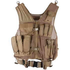 Big & Tall Mach 1 Tactical Vest (Color: Coyote, size: 2XL/3XL (Adjustable))