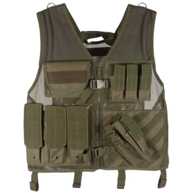Big & Tall Assault Cross Draw Vest (Color: OLIVE DRAB, size: 2XL/3XL (Adjustable))