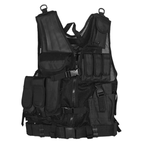 Big & Tall Mach 1 Tactical Vest (Color: Black, size: 2XL/3XL (Adjustable))