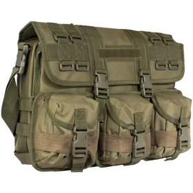Tactical Field Briefcase (Color: OLIVE DRAB, size: 17 1/2" x 14" x 5")