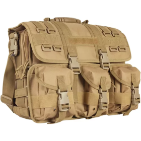 Tactical Field Briefcase (Color: Coyote, size: 17 1/2" x 14" x 5")