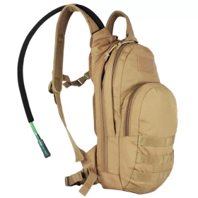 Compact Modular Hydration Backpack (Color: Coyote, size: 5" x 8" x 17")