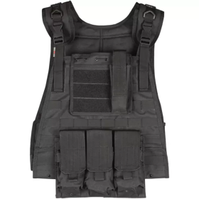 Big And Tall Modular Plate Carrier Vest (Color: Black, size: 2XL/3XL (Adjustable))
