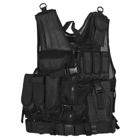 Mach-1 Tactical Vest (Color: Black, size: L - XL (Fits Most))
