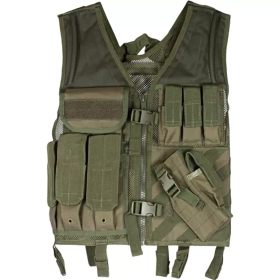 Assault Cross Draw Vest (Color: OLIVE DRAB, size: L - XL (Fits Most))