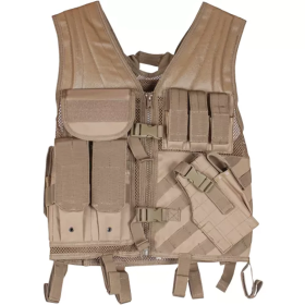 Assault Cross Draw Vest (Color: Coyote, size: L - XL (Fits Most))