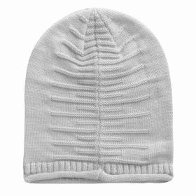 Unisex Knit Beanie Hat Winter Warm Hat Slouchy Baggy Hats Skull Cap 5 Colors (Option: Gray)
