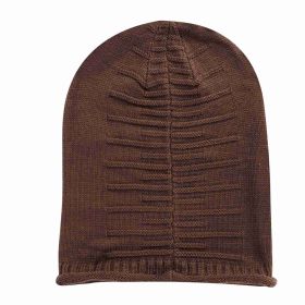 Unisex Knit Beanie Hat Winter Warm Hat Slouchy Baggy Hats Skull Cap 5 Colors (Option: WinterWarmHatBrown)